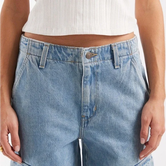 Levi’s 94 Baggy Cargo Jeans | Light Wash Denim | Wide Leg | Size 32 - Picture 7 of 8